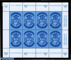 Austria 1995 Stamp Day M/s, Blueprint, Mint NH, Nature - Flowers & Plants - Stamp Day - Ungebraucht