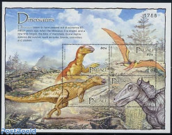 Palau 2004 Preh. Animals 4v M/s, Hadrosaurus, Mint NH, Nature - Prehistoric Animals - Vor- U. Frühgeschichte