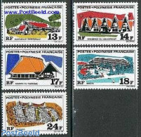 French Polynesia 1969 Hotels 5v, Mint NH, Various - Hotels - Tourism - Ongebruikt