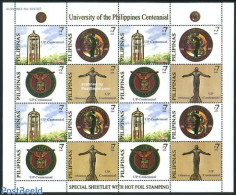 Philippines 2008 University, Gold Overprints M/s, Mint NH, Science - Education - Filippijnen