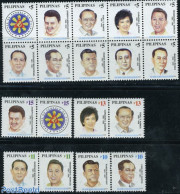 Philippines 2000 Presidents 18v ([++++]+4x[:]), Mint NH, History - Politicians - Filippine