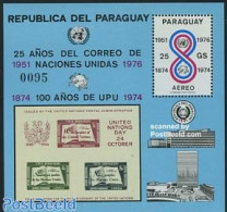 Paraguay 1976 UPU/UNO Stamps S/s, Mint NH, History - Stamps On Stamps - Timbres Sur Timbres
