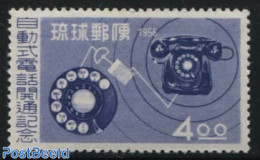 Ryu-Kyu 1956 Telephone Service 1v, Mint NH, Science - Telecommunication - Telekom