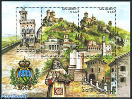 San Marino 2002 Tourism S/s, Mint NH, Various - Tourism - Art - Castles & Fortifications - Nuovi