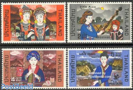 Thailand 1972 Mountain People 4v, Mint NH, Various - Costumes - Costumes