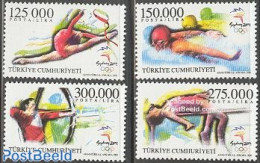 Türkiye 2000 Olympic Games Syney 4v, Mint NH, Sport - Athletics - Gymnastics - Olympic Games - Shooting Sports - Swim.. - Other & Unclassified
