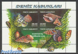 Türkiye 2002 Shells 4v M/s, Mint NH, Nature - Shells & Crustaceans - Andere & Zonder Classificatie