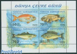 Türkiye 2005 Environment, Fish 4v M/s, Mint NH, Nature - Fish - Andere & Zonder Classificatie