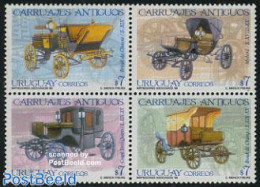 Uruguay 1999 Coaches 4v [+], Mint NH, Transport - Coaches - Stage-Coaches
