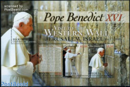 Saint Vincent & The Grenadines 2009 Bequia, Popes Visit To Israel 4v M/s, Mint NH, Religion - Pope - Religion - Papas