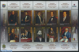 Venezuela 2010 Famous Men 10v M/s, Mint NH - Venezuela