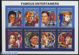 Saint Vincent 1991 Entertainers 8v M/s, Mint NH, Performance Art - Elvis Presley - Michael Jackson - Music - Popular M.. - Elvis Presley