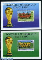 Saint Vincent 1989 World Cup Football 2 S/s, Mint NH, Sport - Football - St.Vincent (1979-...)