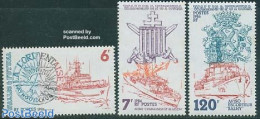 Wallis & Futuna 1986 Naval Ships 3v, Mint NH, History - Transport - Coat Of Arms - Ships And Boats - Boten