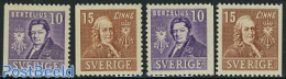 Sweden 1939 Linne/Berzelius 4v (3 Sides Perforated), Mint NH, Health - Science - Health - Chemistry & Chemists - Ungebraucht