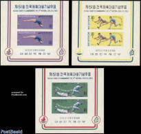 Korea, South 1970 National Games 3 S/s, Mint NH, Sport - Baseball - Hockey - Sport (other And Mixed) - Swimming - Béisbol