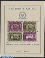 Albania 1938 Royal Wedding S/s, Unused (hinged), History - Kings & Queens (Royalty) - Case Reali