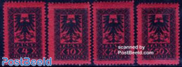 Albania 1922 Postage Due 4v, Mint NH, History - Coat Of Arms - Albania