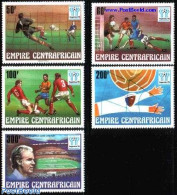 Central Africa 1977 World Cup Football 5v, Mint NH, Sport - Football - Sport (other And Mixed) - Zentralafrik. Republik
