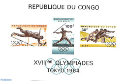 Congo (Kinshasa) 1964 Olympic Games Tokyo S/s, Mint NH, Sport - Athletics - Olympic Games - Athletics