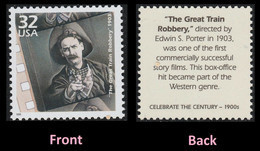 USA 1998 MiNr. 2909 Celebrate The Century 1900s  Art  Cinema Film "The Great Train Robbery"  1v MNH ** 0,80 € - Kino