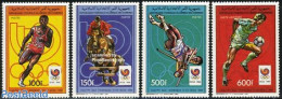 Comoros 1988 Olympic Games Seoul 4v, Mint NH, Nature - Sport - Horses - Athletics - Football - Olympic Games - Athlétisme