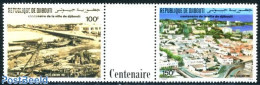 Djibouti 1987 Djibouti Centenary 2v+tab [:T:], Mint NH, Transport - Ships And Boats - Art - Architecture - Barche