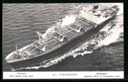 AK Handelsschiff M.v. Laganbank, The Bank Line Ltd., Fliegeraufnahme  - Cargos