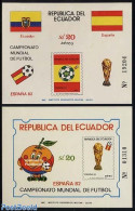 Ecuador 1981 World Cup Football 2 S/s, Mint NH, Sport - Football - Equateur