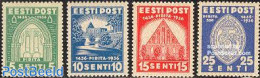 Estonia 1936 Pirita Cloister 4v, Unused (hinged), Religion - Cloisters & Abbeys - Abdijen En Kloosters