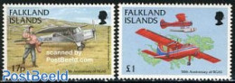 Falkland Islands 1998 FIGAS 2v, Mint NH, Transport - Aircraft & Aviation - Airplanes