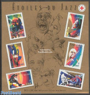 France 2002 Jazz Stars, Red Cross S/s, Mint NH, Health - Performance Art - Red Cross - Jazz Music - Music - Popular Mu.. - Neufs