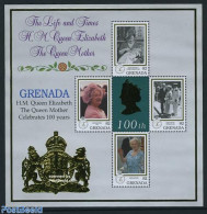 Grenada 1999 Queen Mother 4v M/s, Mint NH, History - Kings & Queens (Royalty) - Königshäuser, Adel