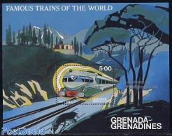 Grenada Grenadines 1982 Famous Trains S/s, Mint NH, Transport - Railways - Trains
