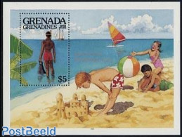 Grenada Grenadines 1985 Water Sports S/s, Mint NH, Sport - Transport - Various - Diving - Sailing - Ships And Boats - .. - Plongée