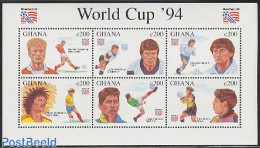 Ghana 1994 World Cup Football 6v M/s, Mint NH, History - Sport - Germans - Netherlands & Dutch - Football - Geografia