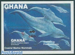 Ghana 1984 UPU Congress Overprint S/s, Mint NH, Nature - Sea Mammals - U.P.U. - U.P.U.