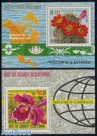 Equatorial Guinea 1974 American Flowers 2 S/s, Mint NH, Nature - Flowers & Plants - Guinée Equatoriale