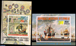 Equatorial Guinea 1975 Ships 2 S/s Imperforated, Mint NH, Transport - Ships And Boats - Barcos