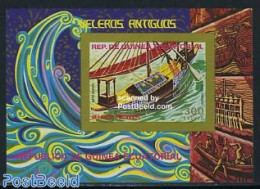 Equatorial Guinea 1978 Antique Egyptian Ship S/s Imperforated, Mint NH, Transport - Ships And Boats - Barche