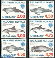 Greenland 1998 Whales 6v, Mint NH, Nature - Sea Mammals - Ungebraucht