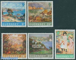 Guernsey 1983 Renoir Paintings 5v, Mint NH, Art - Modern Art (1850-present) - Paintings - Guernesey