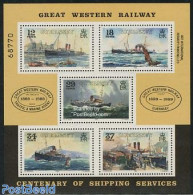 Guernsey 1989 Great Western Railway S/s, Mint NH, Transport - Various - Railways - Ships And Boats - Lighthouses & Saf.. - Trenes
