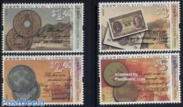 Hong Kong 2004 Coins 4v, Mint NH, Transport - Various - Ships And Boats - Money On Stamps - Unused Stamps