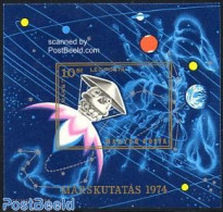 Hungary 1974 Mars Expl. S/s Imperforated, Mint NH, Transport - Space Exploration - Neufs