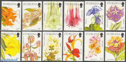 Saint Helena 2003 Definitives, Flowers 12v, Mint NH, Nature - Flowers & Plants - Isola Di Sant'Elena