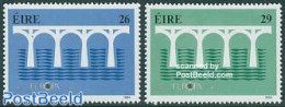 Ireland 1984 Europa 2v, Mint NH, History - Europa (cept) - Art - Bridges And Tunnels - Ongebruikt