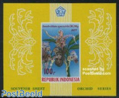 Indonesia 1977 Orchids S/s Imperforated, Mint NH, Nature - Flowers & Plants - Orchids - Indonesien