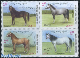 Iran/Persia 2002 Horses 4v [+], Mint NH, Nature - Horses - Irán