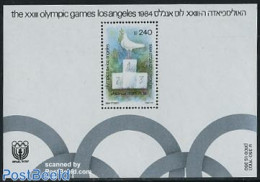 Israel 1984 Olympic Games Los Angeles S/s, Mint NH, Nature - Sport - Birds - Olympic Games - Pigeons - Ongebruikt (met Tabs)